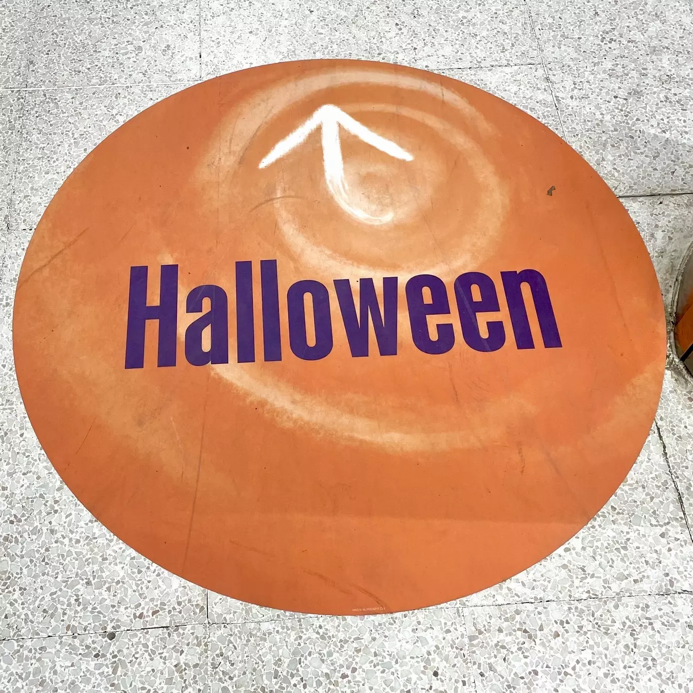 hand illustrated orange swirl for Halloween at Waitrose 